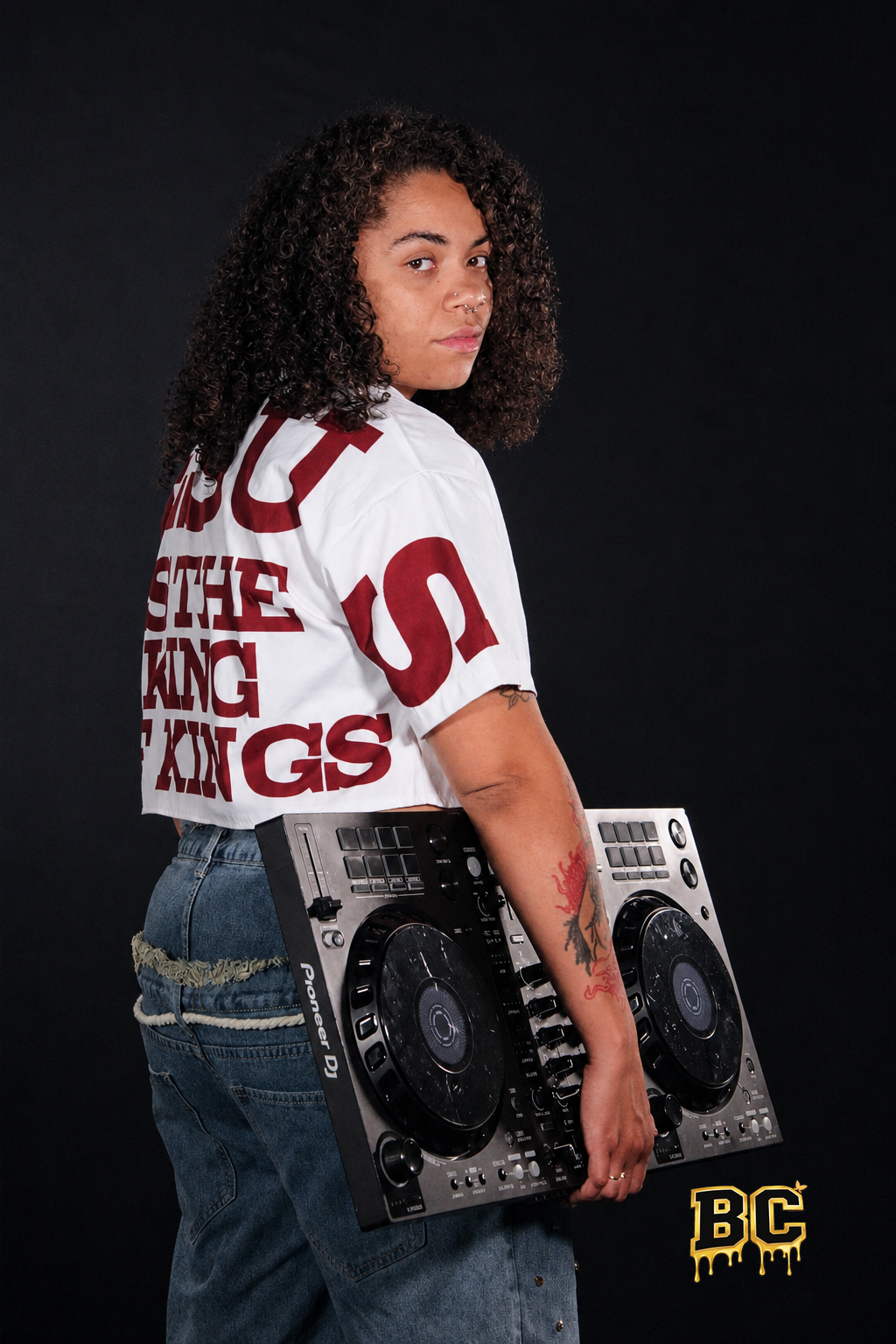 DJ Xhlo with DJ controller, Atlanta DJ press photo